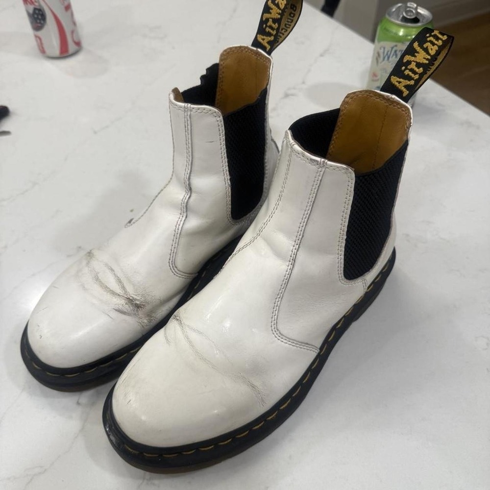White Dr. Martens Chelsea Boots US Men's 8